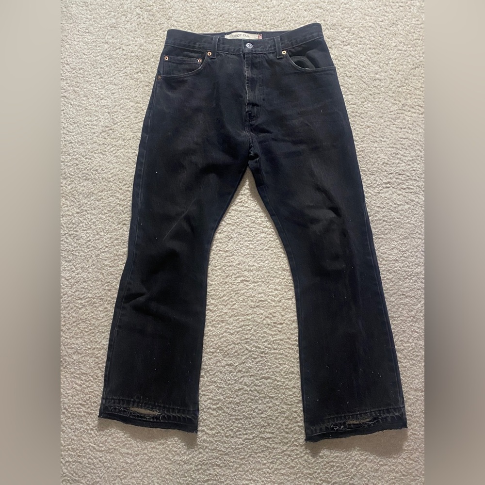 Levi’s 517 Bootcut Tagged 33x30 Black Wash Released Hem